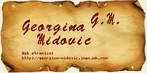 Georgina Midović vizit kartica